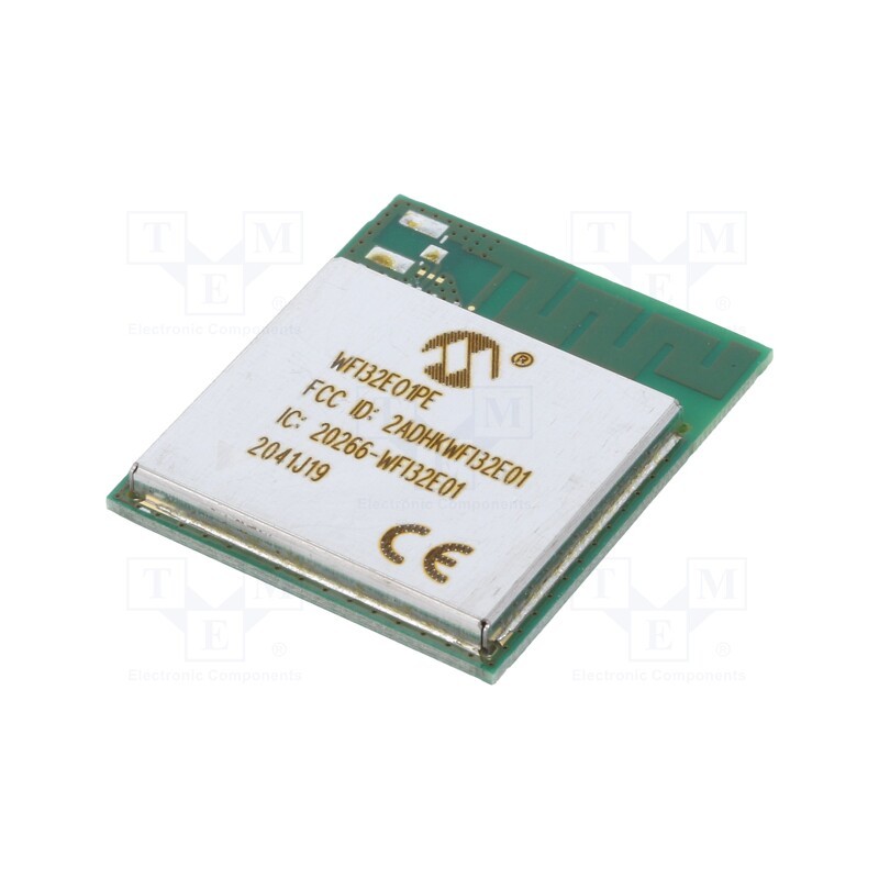 1 pcs x MICROCHIP TECHNOLOGY - WFI32E01PE-I - Module: WiFi, IEEE 802.11b/g/n, ADC x12,I2C,SPI x2,UART x3,USB