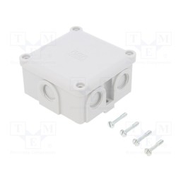 1 pcs x OBO BETTERMANN - B 10 M 5 - Enclosure: junction box, X: 91mm, Y: 91mm, Z: 51mm, duroplast, IP54