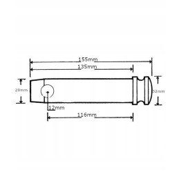 Pin pin 28x116 mm cat. 2