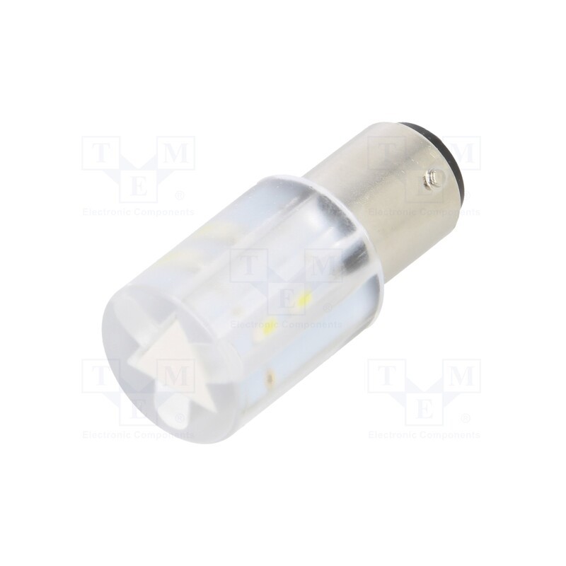 1 pcs x CML INNOVATIVE TECHNOLOGIES - 1856035W - Indicator: LED, BA15D,T20, white, plastic, 24VAC, 24VDC, -20÷60°C