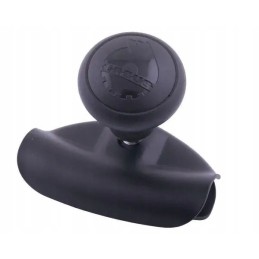 Steering knob, black cover with rubber inserts