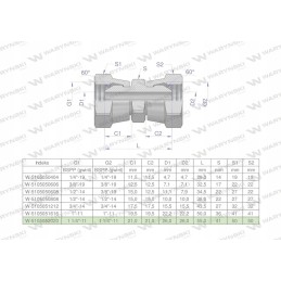 Inch hydraulic connector aa 1 1 4 bsp var