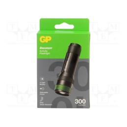 1 set x GP - C32B-2B1 - Torch: LED, 80lm,300lm, Ø32x108mm, black, IPX4, DISCOVERY
