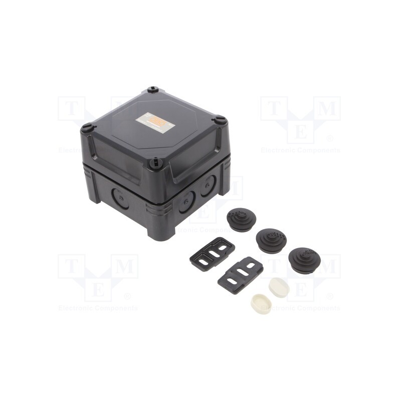 1 pcs x OBO BETTERMANN - X02 SW - Enclosure: junction box, X: 95mm, Y: 95mm, Z: 72mm, polycarbonate