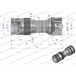 Warynski screwed Euro pp socket plug reduction
