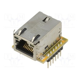 1 pcs x WIZNET - WIZ850IO - Module: Ethernet, Comp: W5500, 3.3VDC, SPI, pin header,RJ45, 2.54mm