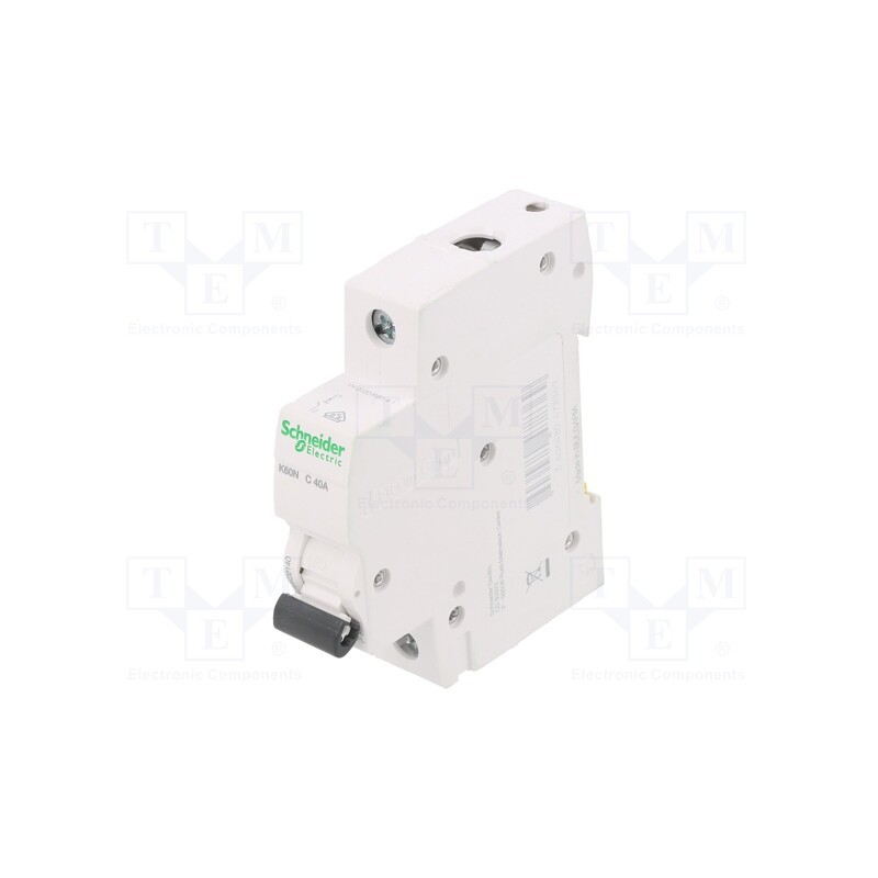 1 pcs x SCHNEIDER ELECTRIC - A9K02140 - Circuit breaker, 230/400VAC, Inom: 40A, Poles: 1, Charact: C, 6kA