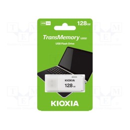 1 pcs x KIOXIA - LU202W128GG4 - Pendrive, USB 2.0, 128GB, USB A, HAYABUSA, white