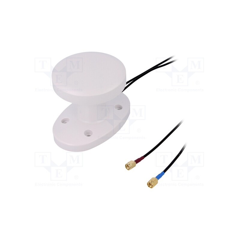 1 pcs x SR PASSIVES - COMBO-ANT013 - Antenna, GPS,GSM, 2dBi, linear,RHCP, screw, 50Ω, 80x76x110mm, RG174