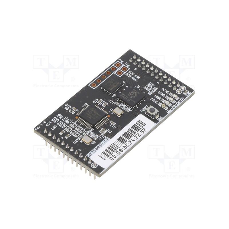 1 pcs x WIZNET - WIZ500SR-RP - Module: Ethernet, Comp: RP2040, Cortex M0+, 3.3VDC, pin header