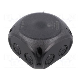 1 pcs x HENSEL - 62000044 - Enclosure: junction box, X: 93mm, Y: 93mm, Z: 62mm, IP66,IP67, black