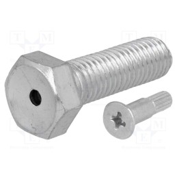 1 pcs x FATH - 098EM12040M - Pin, M12, Plunger mat: steel, Plating: zinc, Thread len: 40mm