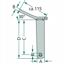 Upper link pin cat 2 12868
