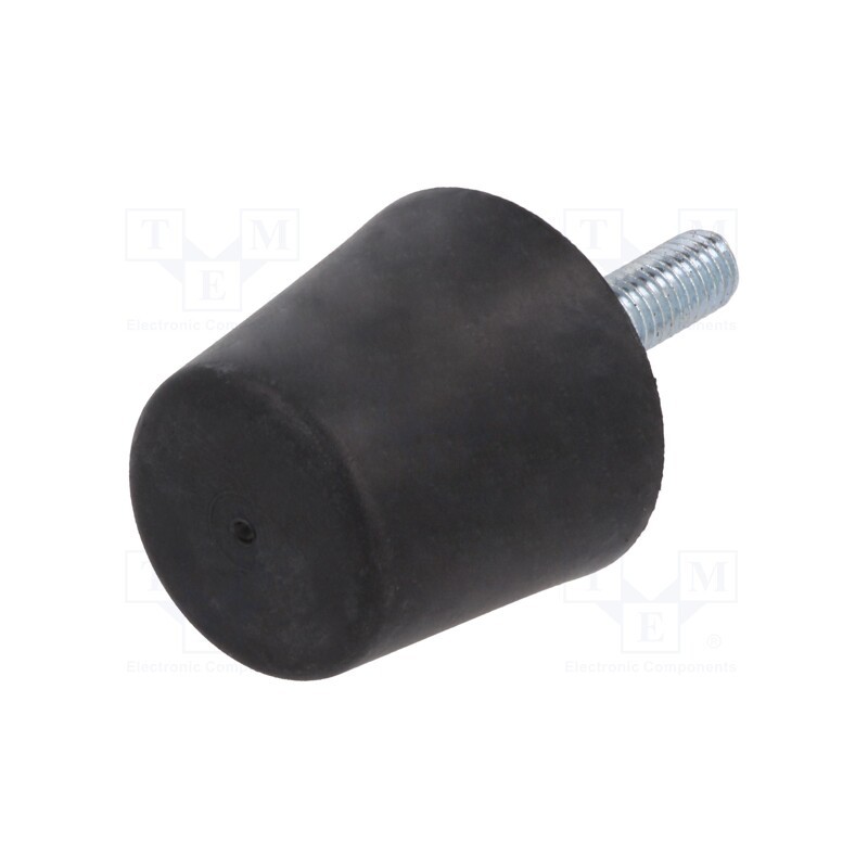 1 pcs x ELESA+GANTER - DVB.6-38-35-M8-30-55 - Vibroisolation foot, Ø: 38mm, Shore hardness: 55±5, 1117N, 128N/mm