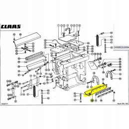 Bottom sheet metal retraction assembly Claas Jaguar 984290