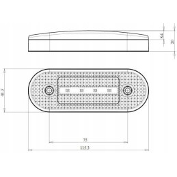 Rectangular LED side position lamp 12 24v with current