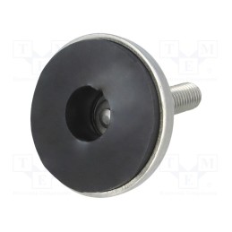 1 pcs x ROZTOCZE - 4.431.002SN - Foot, rigid,with lever, Base dia: 55mm, M12, stainless steel