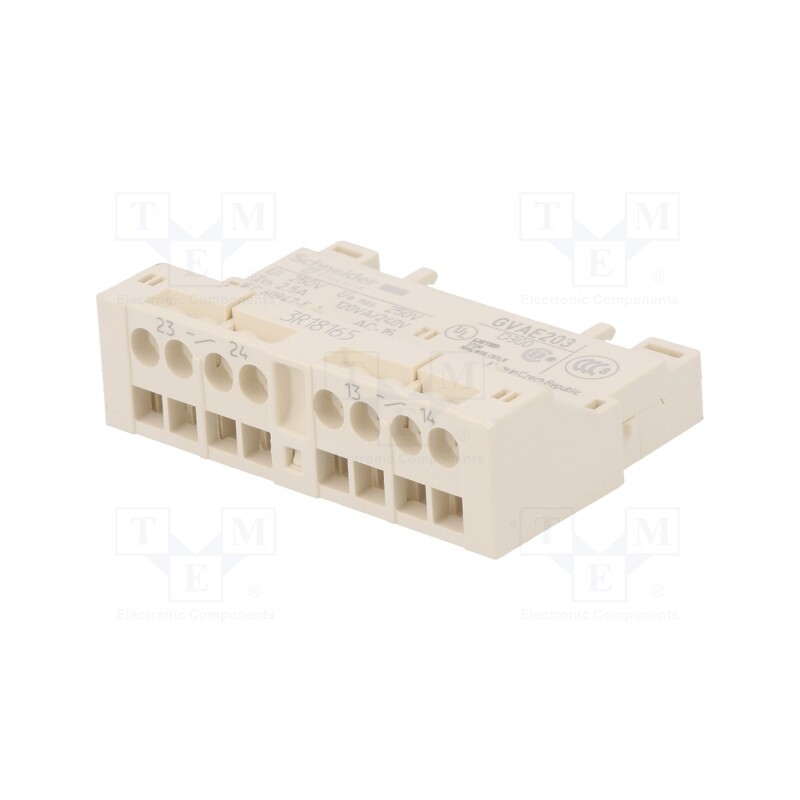 1 pcs x SCHNEIDER ELECTRIC - GVAE203 - Auxiliary contacts, NO + NO, front, Leads: screw terminals