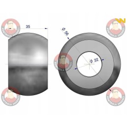 Hardened ball, category 1 2 56x22x35 Warynski