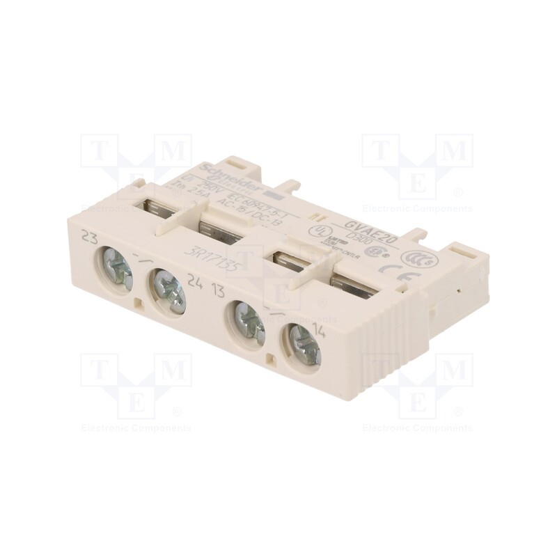 1 pcs x SCHNEIDER ELECTRIC - GVAE20 - Auxiliary contacts, NO x2, front, Leads: screw terminals
