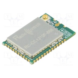 1 pcs x RADIOCONTROLLI - RC-CC1310F-868 - Module: RF, 868MHz, GPIO,SPI, -124dBm, 2.7÷3.8VDC, 14dBm, SMD, SMA