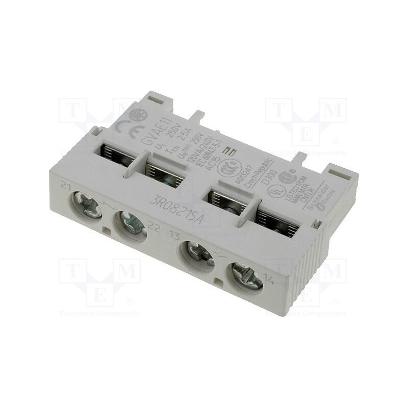 1 pcs x SCHNEIDER ELECTRIC - GVAE11 - Auxiliary contacts, NO + NC, front, Leads: screw terminals