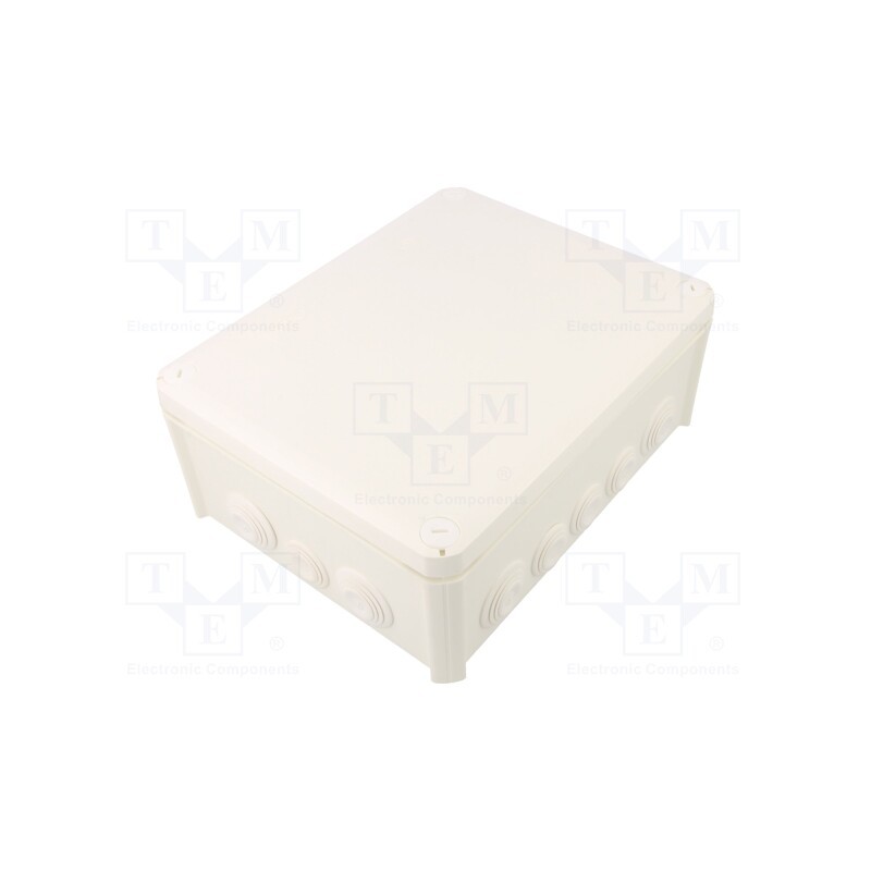 1 pcs x OBO BETTERMANN - T 250 RW - Enclosure: junction box, X: 190mm, Y: 240mm, Z: 95mm, IP66, white