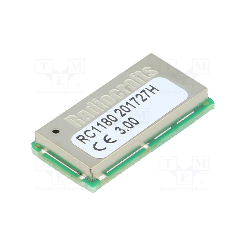 1 pcs x RADIOCRAFTS - RC1180-RC232 - Module: RF, UART, -110dBm, 2÷3.6VDC, 10dBm, SMD, 100kbps, 37/24mA