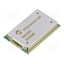 1 pcs x MICROCHIP TECHNOLOGY - RN2483A-I/RM105 - Module: transceiver, ADC,GPIO,UART, -148dBm, 2.1÷3.6VDC, 14dBm