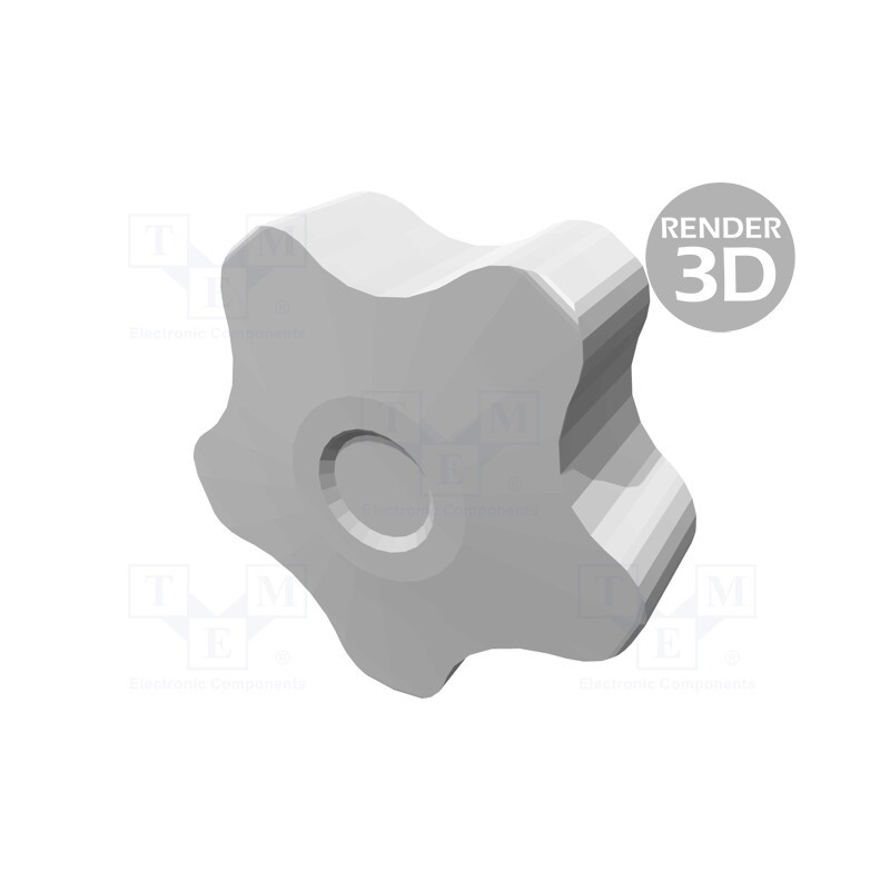 1 pcs x ELESA+GANTER - VCT.50 P-M12X20-C9 - Knob, Ø: 50mm, Ext.thread: M12, 20mm, H: 32mm, technopolymer PP