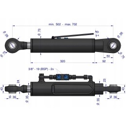 Hydraulic central connector c 330 360 c 3603p w