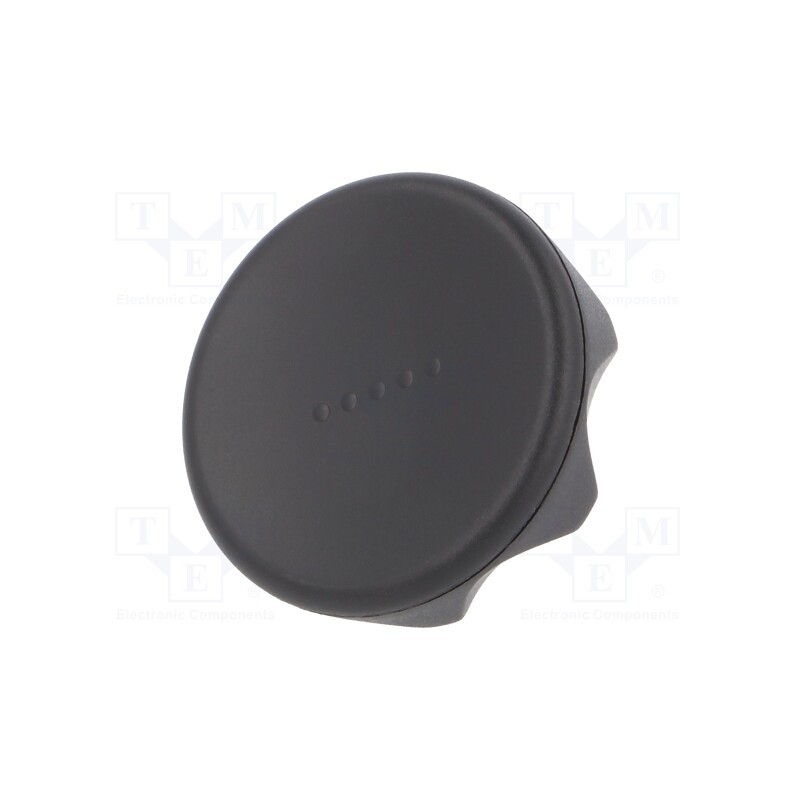 1 pcs x ELESA+GANTER - 222406-C1 - Knob, Ø: 56mm, Ext.thread: M8, 20mm, technopolymer PA, Cap: black