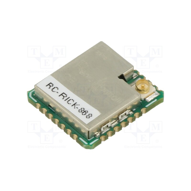 1 pcs x RADIOCONTROLLI - RC-RICK-868 - Module: radio modem, 868MHz, UART, -140dBm, 2.5÷3.7VDC, 18.5dBm
