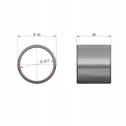 Stub pin bushing 183086m1 bimetallic