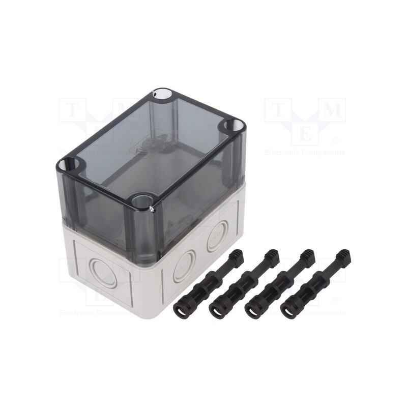 1 pcs x SPELSBERG - 13750201 - Enclosure: multipurpose, X: 65mm, Y: 94mm, Z: 81mm, TK PC, grey, IP66