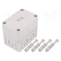 1 pcs x SPELSBERG - 12790201 - Enclosure: multipurpose, X: 65mm, Y: 94mm, Z: 81mm, TK PC, grey, IP66