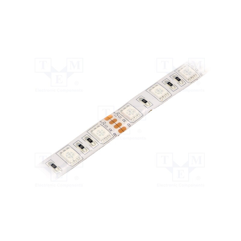 1 m x LUCKYLIGHT - LS-5050F60RN-3 - LED tape, RGB, 5050, 12V, LED/m: 60, IP54, 120°, 14.4W/m, 600lm