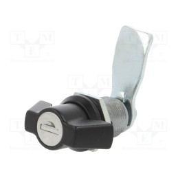 1 pcs x ROZTOCZE - 2.PM30.002-30 - Lock, zinc and aluminium alloy, 30mm, black finish, Kit: key x2