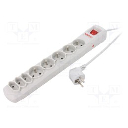 1 pcs x ARMAC - ARC8/30/SZ - Plug socket strip: protective, Sockets: 8, 250VAC, 10A, grey