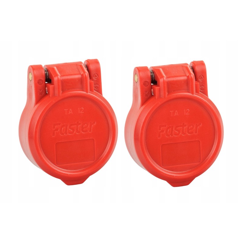 Dust covers for euro sockets, red faster