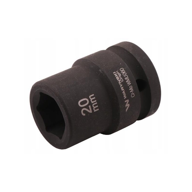 Hexagonal impact socket 3 4 20 mm crm