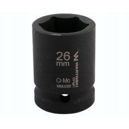 Hexagonal impact socket 3 4 26 mm crm