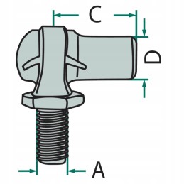 Connector head, actuator joint socket M6