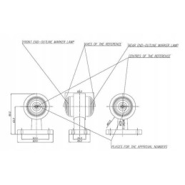 Marker lamp 12 24v 95x83 5x68mm gopart la35007