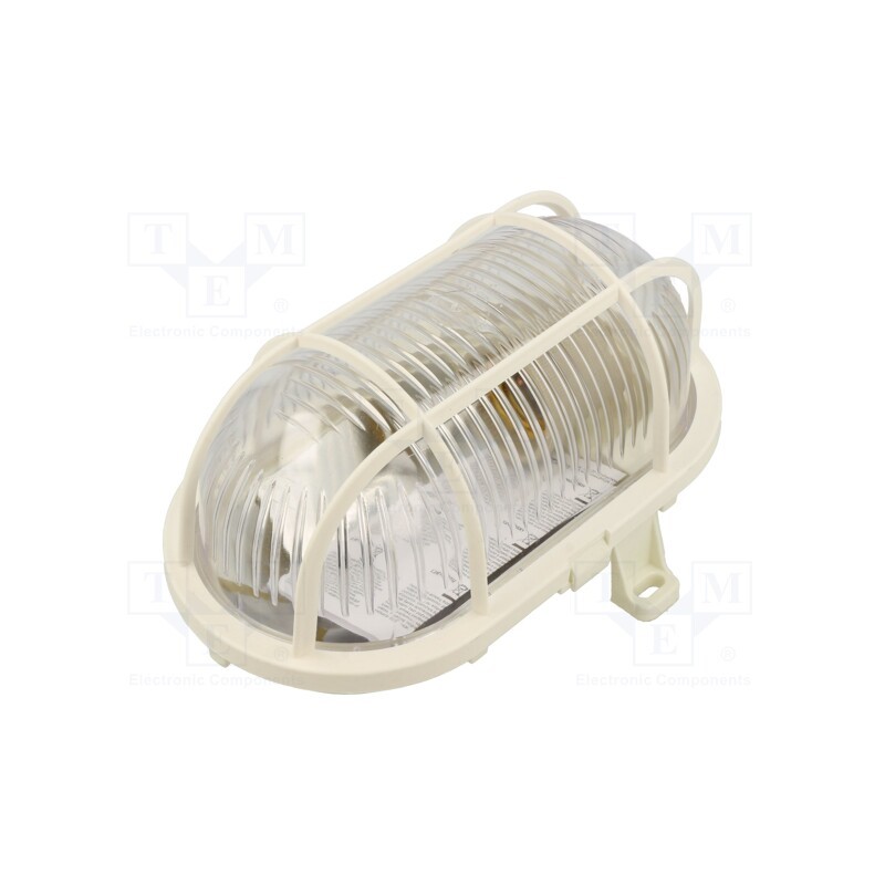 1 pcs x PAWBOL - D.3155P - Lamp: lighting fixture, OVAL100, polycarbonate, E27, IP44, oval