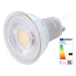 1 pcs x PHILIPS - 8718696813331 - LED lamp, warm white, GU10, 230VAC, 670lm, P: 6.7W, 60°, 3000K