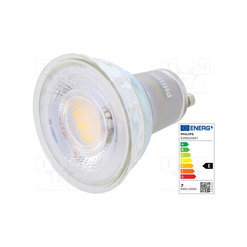 1 pcs x PHILIPS - 8718696813331 - LED lamp, warm white, GU10, 230VAC, 670lm, P: 6.7W, 60°, 3000K