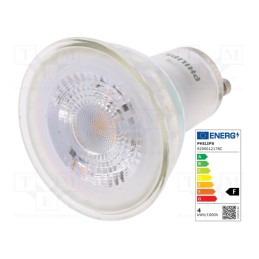 1 pcs x PHILIPS - 8718699774158 - LED lamp, warm white, GU10, 230VAC, 255lm, P: 3.5W, 36°, 2700K