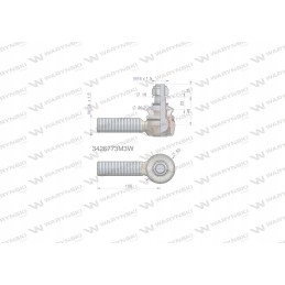 Steering joint 106mm m24x1 5 3426773m3 3223