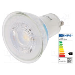 1 pcs x PHILIPS - 8718696728352 - LED lamp, neutral white, GU10, 230VAC, 275lm, P: 3.5W, 36°, 4000K